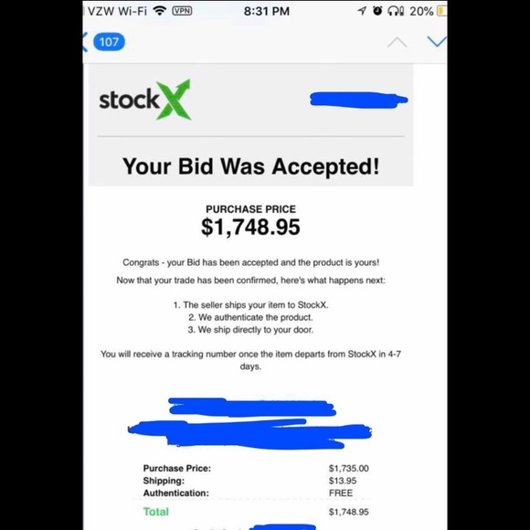 off white jordan 1 receipt